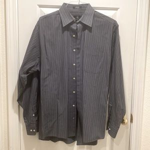 Calvin Klein grey striped dress shirt
